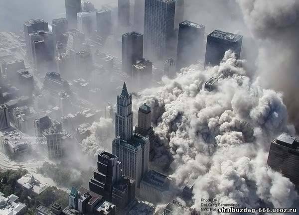 Кадры теракта 11 сентября.